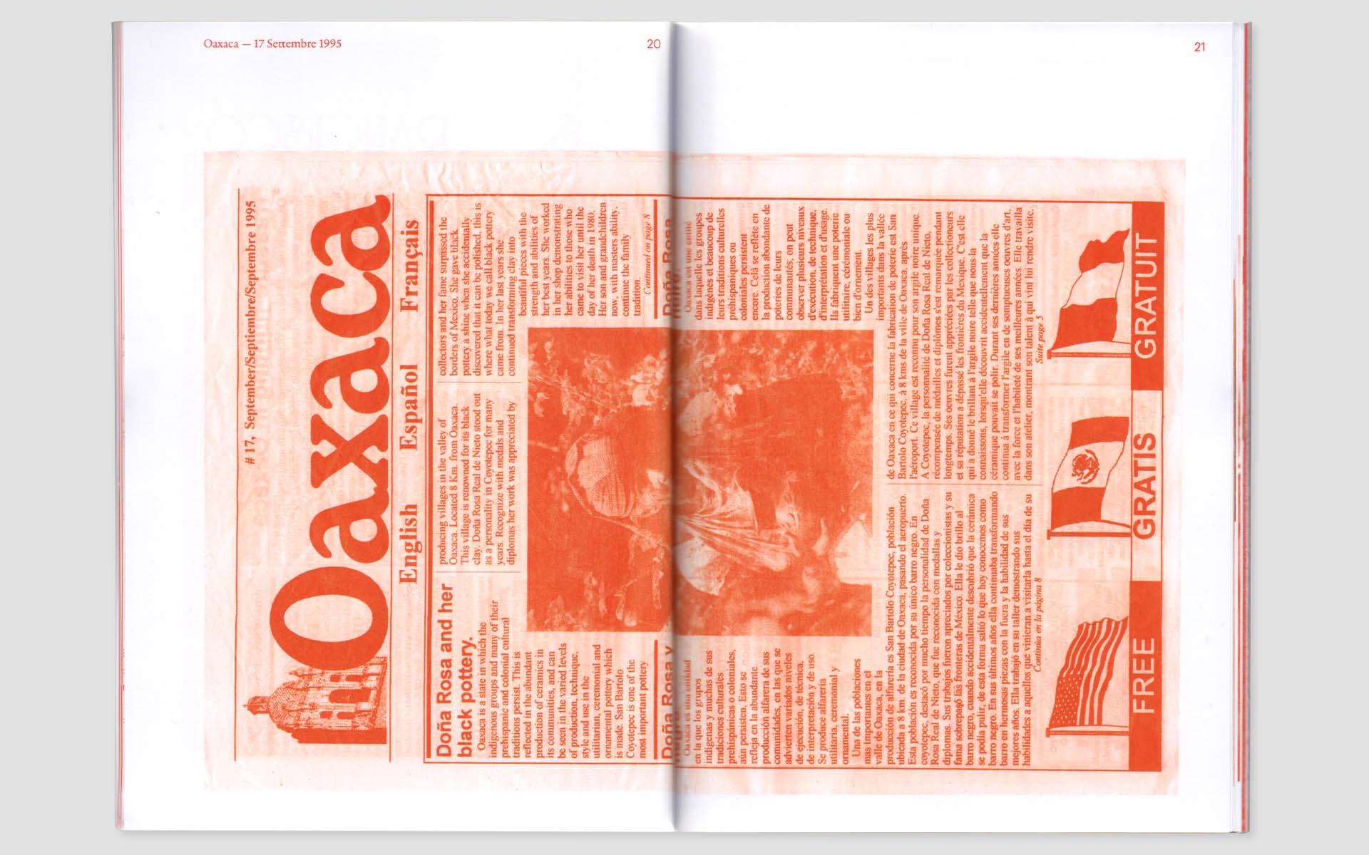 Doppia del libro Oaxaca - progettazione grafica editoriale