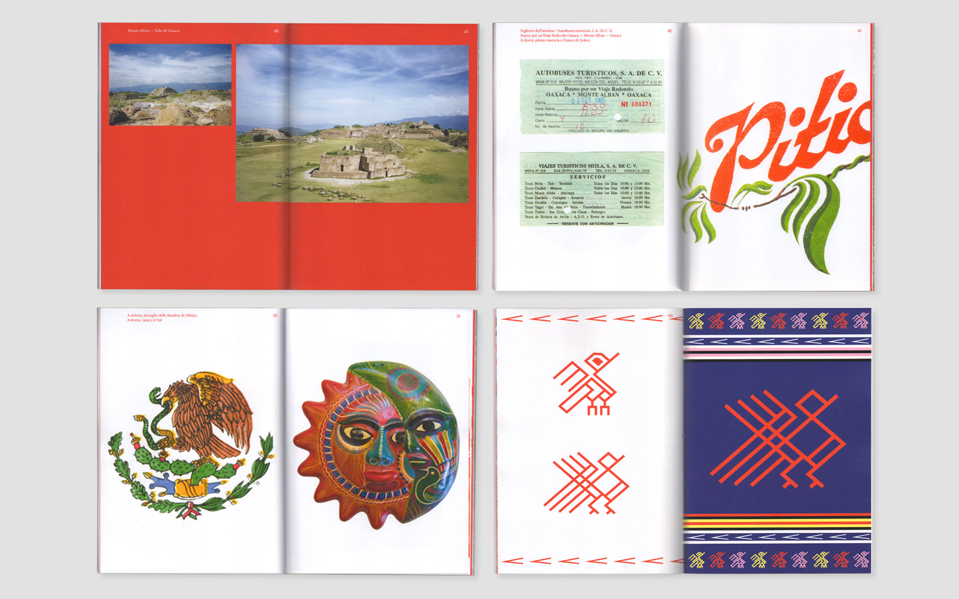 Doppie del libro Oaxaca - progettazione grafica editoriale