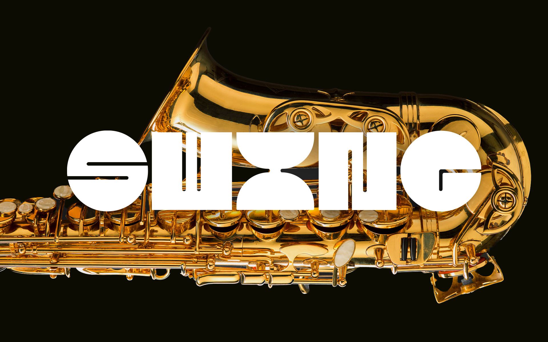Swing con sassofono - lettering e progettazione di caratteri tipografici