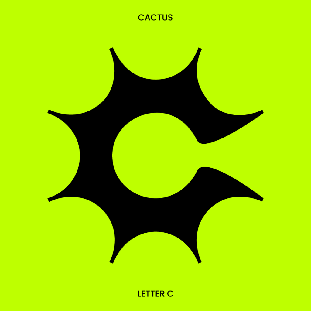 Cactus lettera C - lettering e progettazione di caratteri tipografici