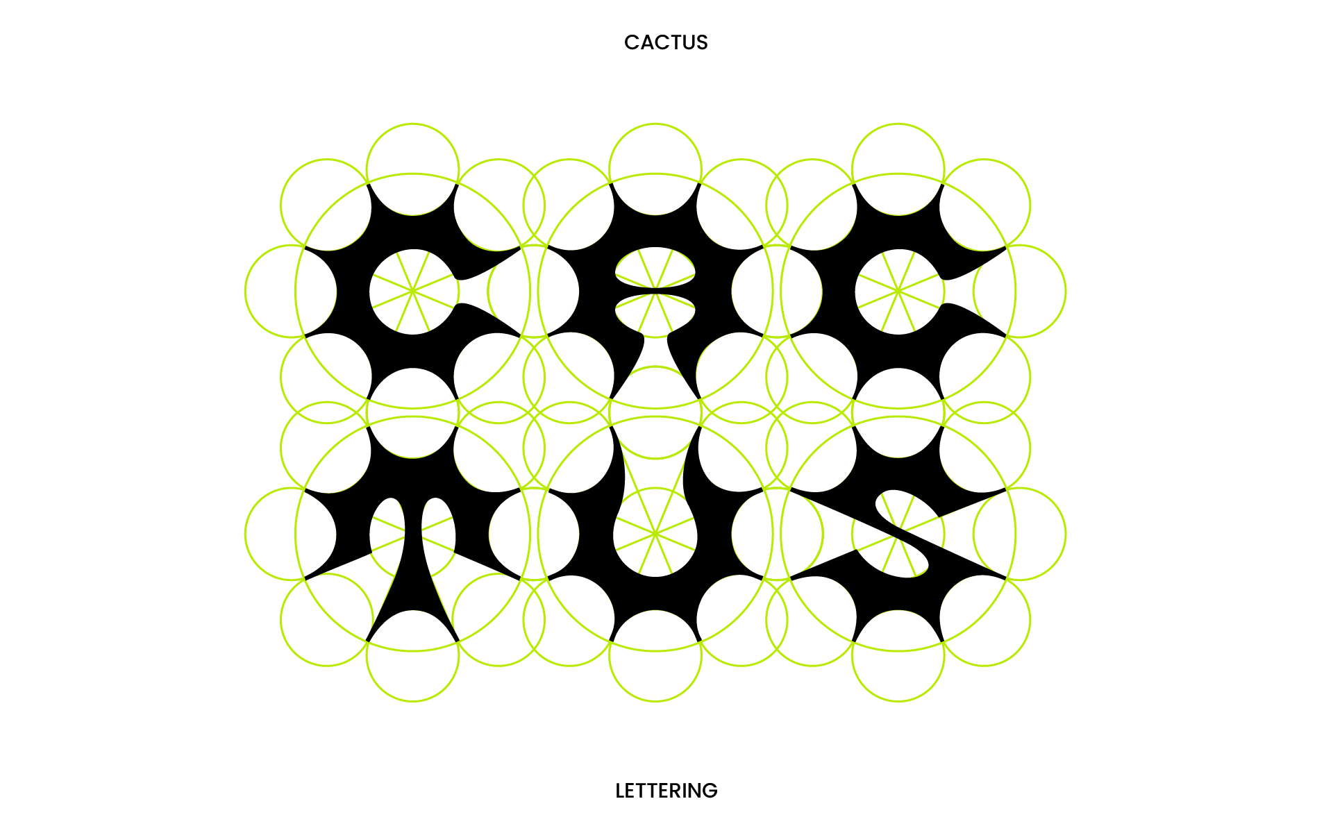 Cactus griglia - lettering e progettazione di caratteri tipografici