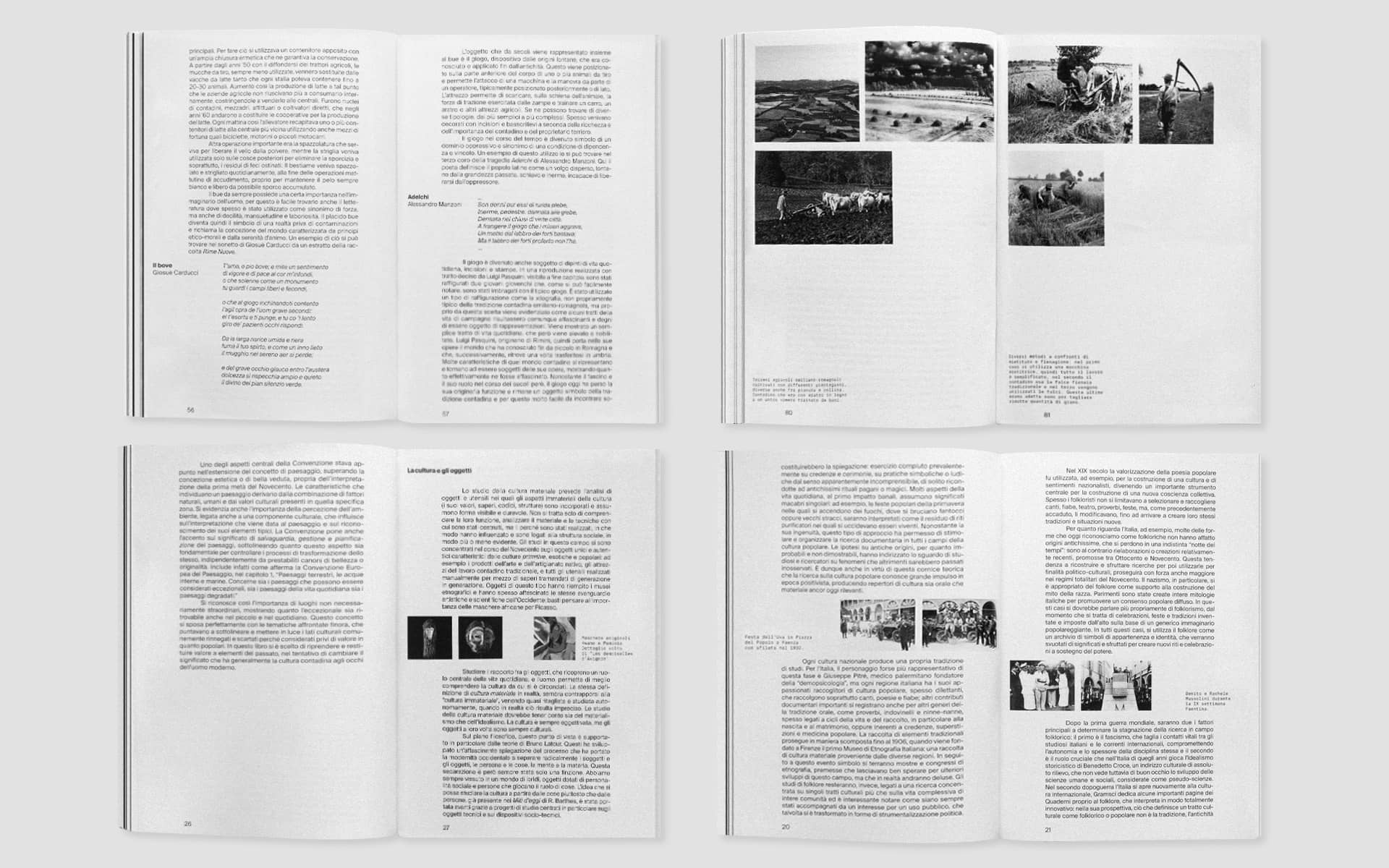 Foto di interni del libro. Quattro doppie pagine