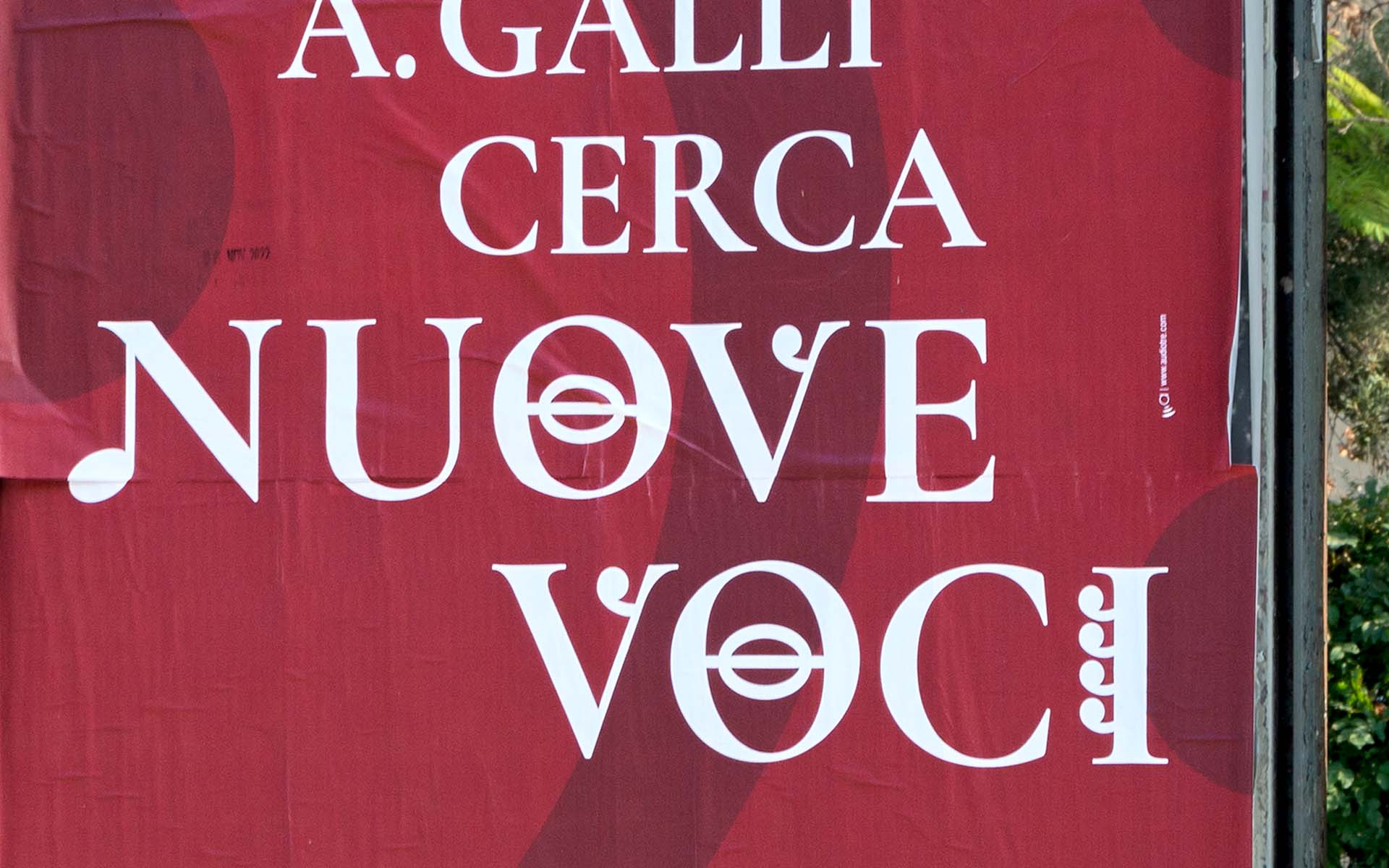 Dettaglio del manifesto del Coro Galli