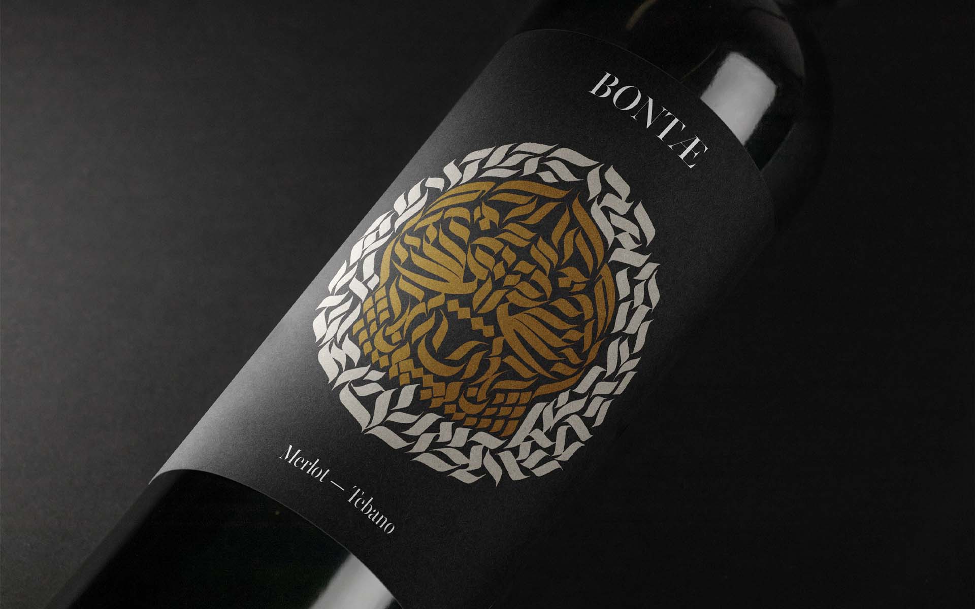 grafica dell'etichetta del vino