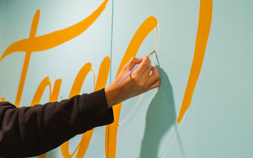 lettering, murales a forli e riccione